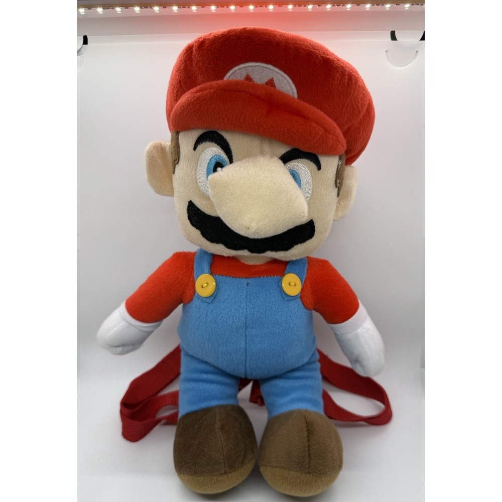 Super Mario Bros Plush Zipper Backpack‎ Mini 16" Inch - 2018 Nintendo